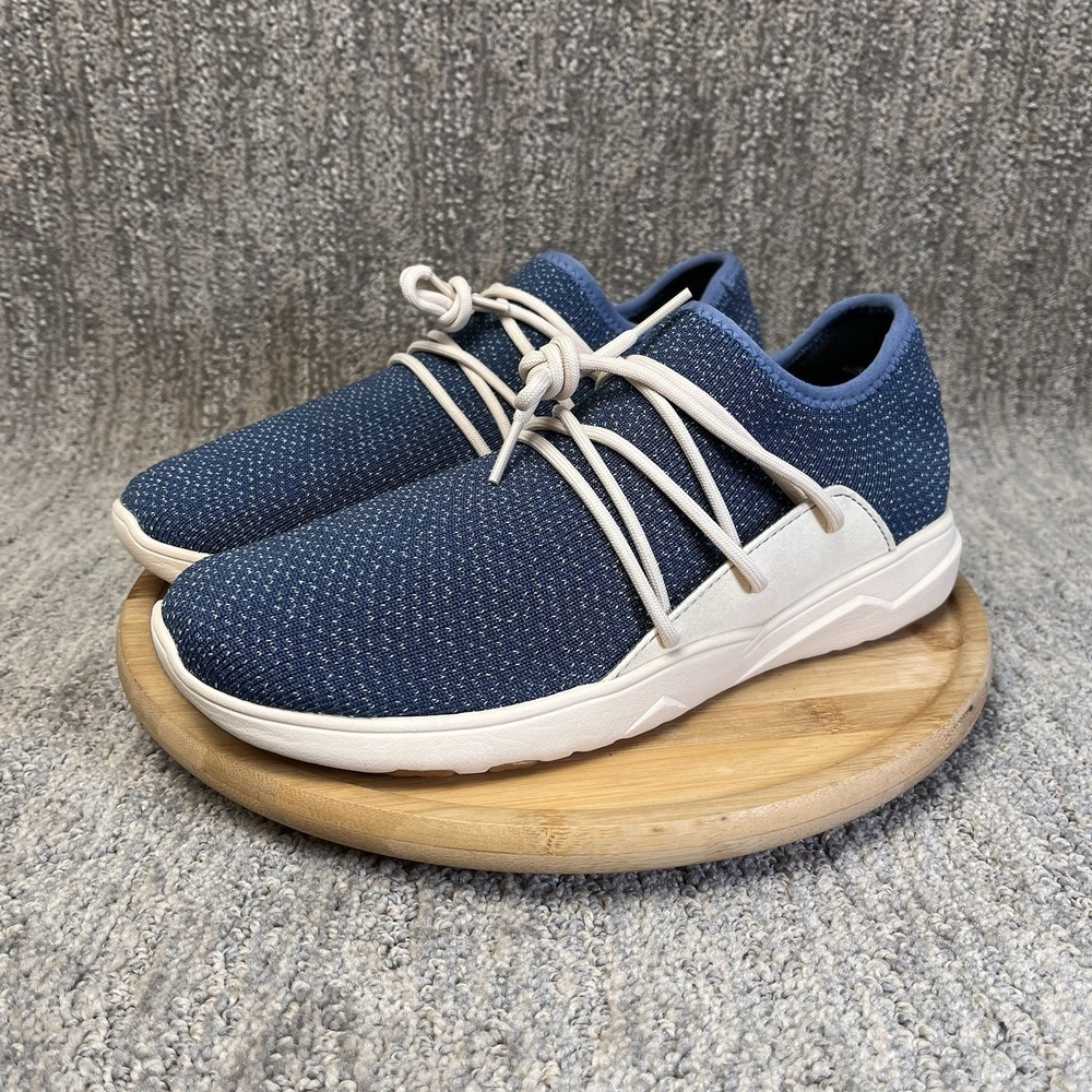 Vessi Cityscape Classic Womens Size 8 Sneakers Blue Lace Up Knit Gym Shoes NICE!